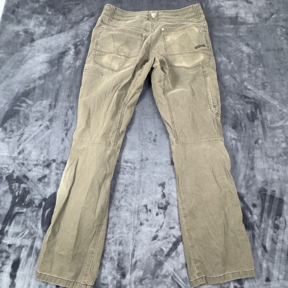 Kuhl Rydr Pants Mens 32x32 Olive Green Cotton Blend Stretch Utility Outdoor 6011